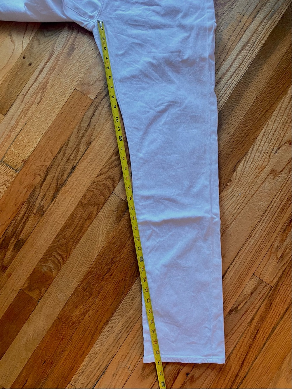 Ag Adriano Goldschmied The Everett Slim Straight White Jeans 36x34 - Picture 11 of 12